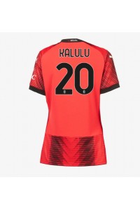 AC Milan Pierre Kalulu #20 Jalkapallovaatteet Naisten Kotipaita 2023-24 Lyhythihainen